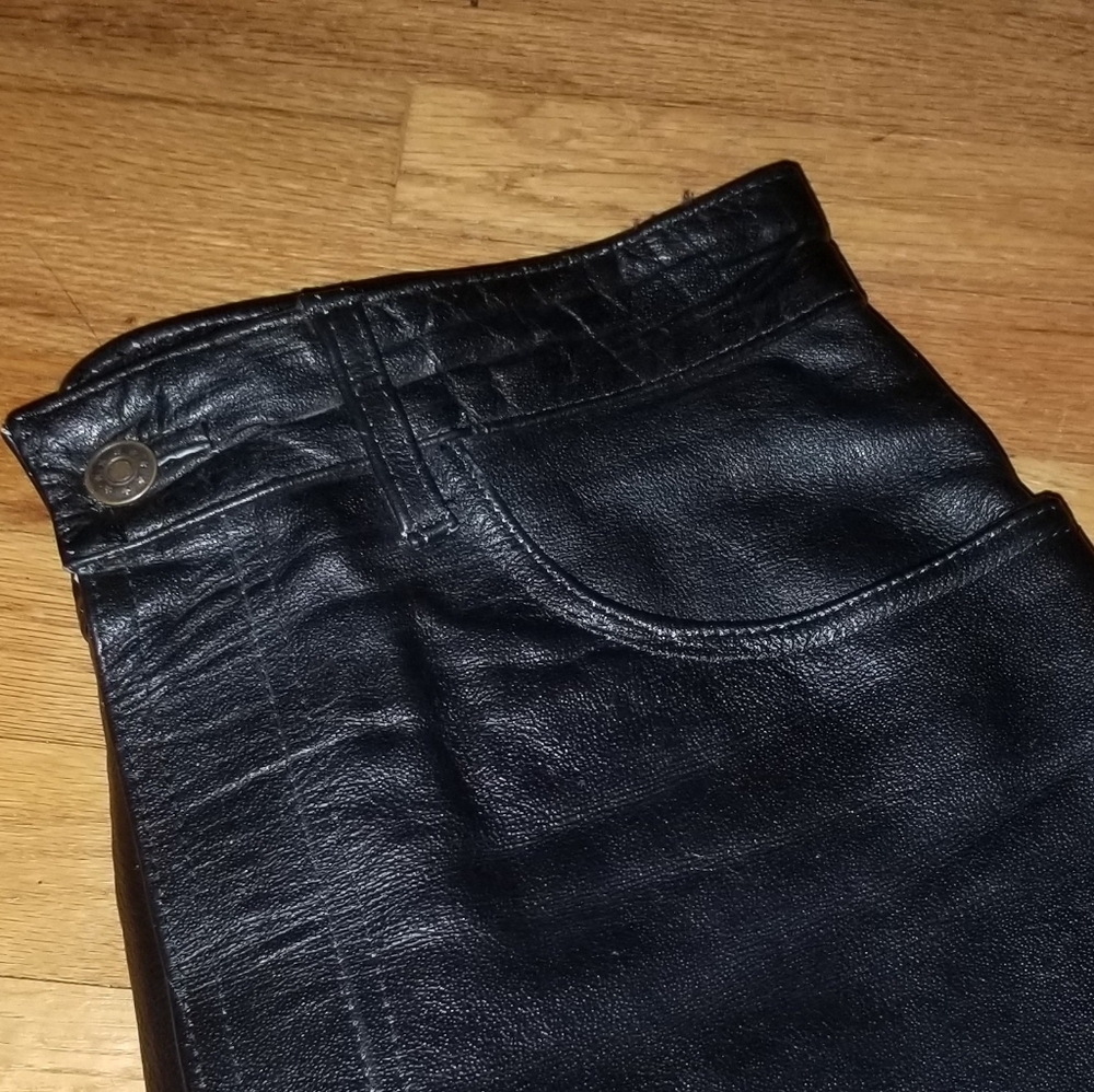Vintage Leather (Levi's ?) Unisex Pants - Picture 4 of 16